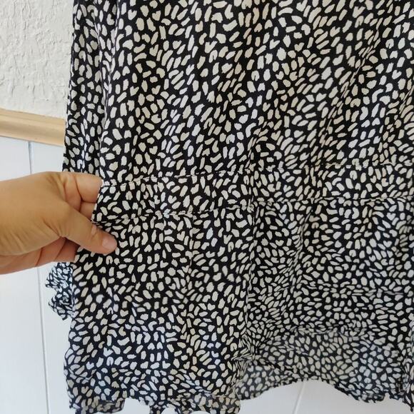 Talbots Black & White Printed Wrapped Blouse Long Sleeve V-neck Sz 2X - Picture 7 of 7